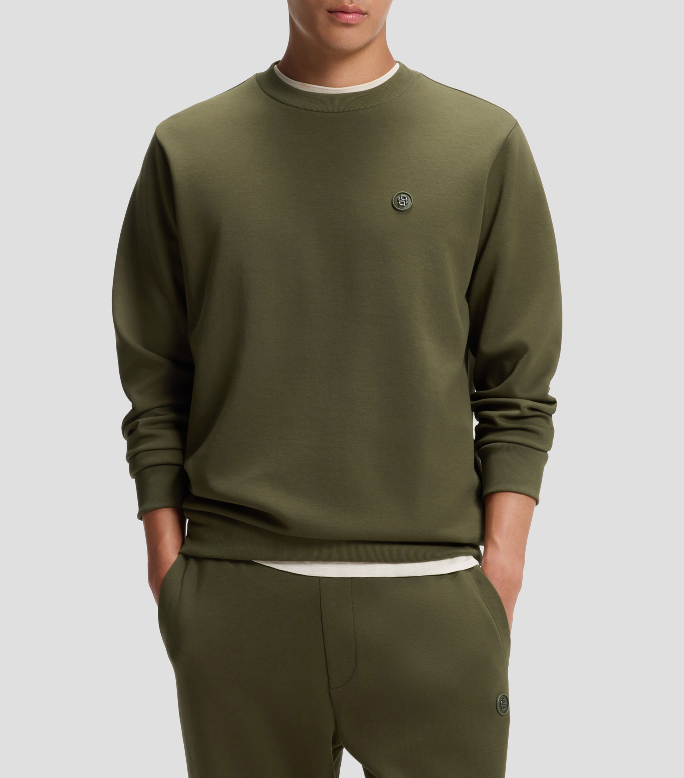 Sudadera de algodón con monograma Double B Hombre